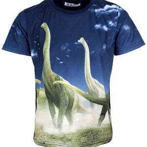 Shirtje Dino Brachiosaurus blauw